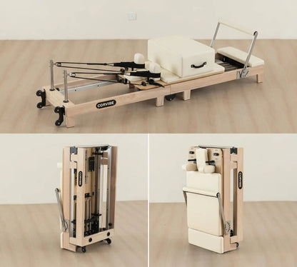 Apex Studio Pilates Reformer Beige | Studio Performance, Home Convenience