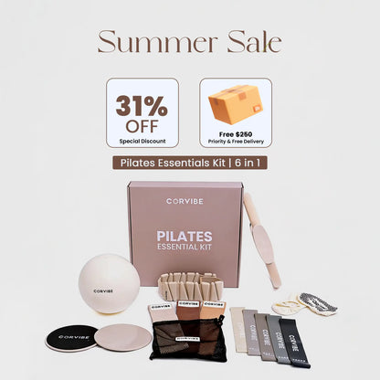 Pilates Essentials Kit | 6 in 1 | Your Guide to a Stronger Core
