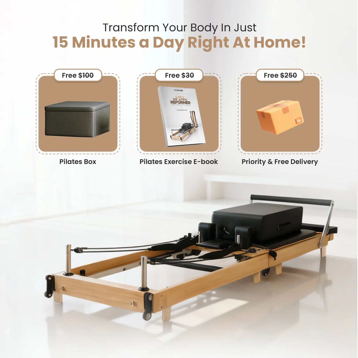 Apex Studio Pilates Reformer | Studio Performance, Home Convenience